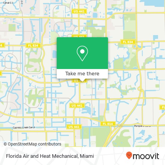 Florida Air and Heat Mechanical map