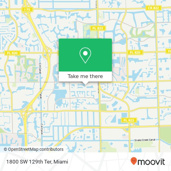 1800 SW 129th Ter map