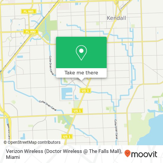 Verizon Wireless (Doctor Wireless @ The Falls Mall) map