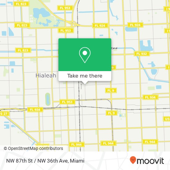 Mapa de NW 87th St / NW 36th Ave