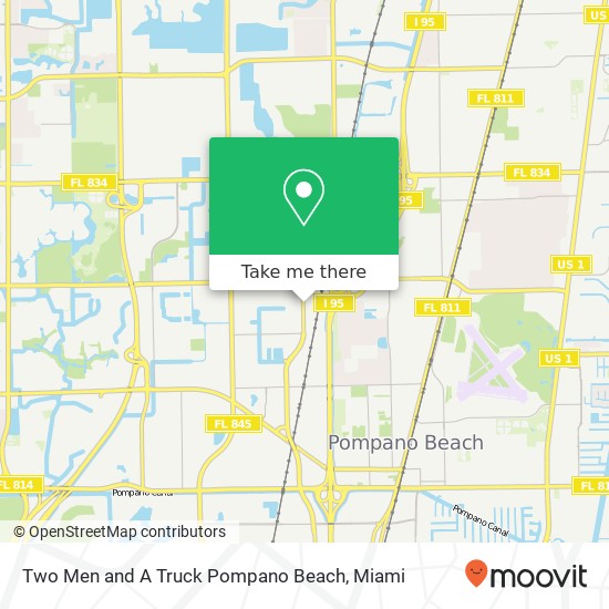 Mapa de Two Men and A Truck Pompano Beach