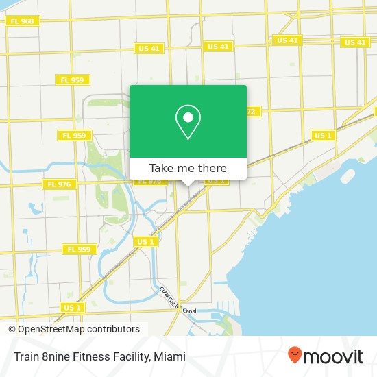 Mapa de Train 8nine Fitness Facility