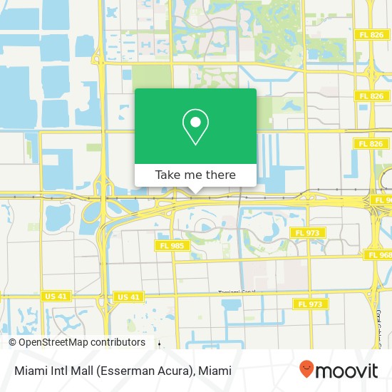 Miami Intl Mall (Esserman Acura) map