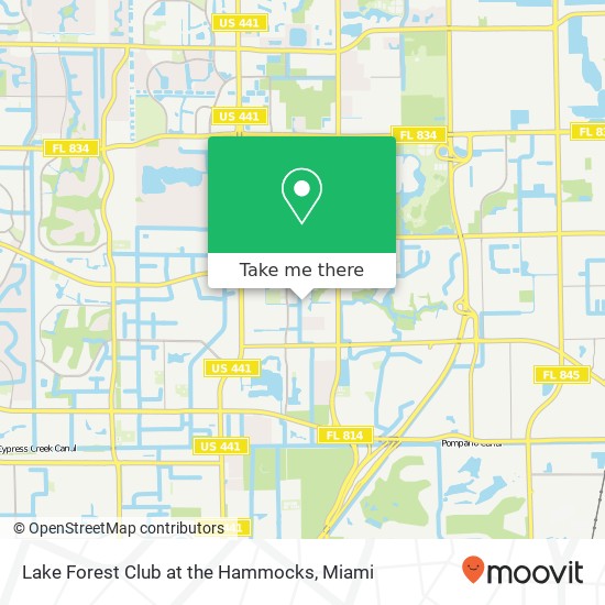 Lake Forest Club at the Hammocks map