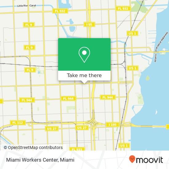 Miami Workers Center map