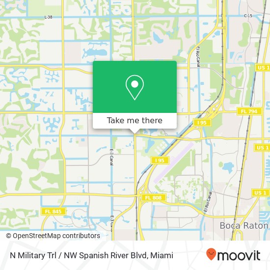 Mapa de N Military Trl / NW Spanish River Blvd