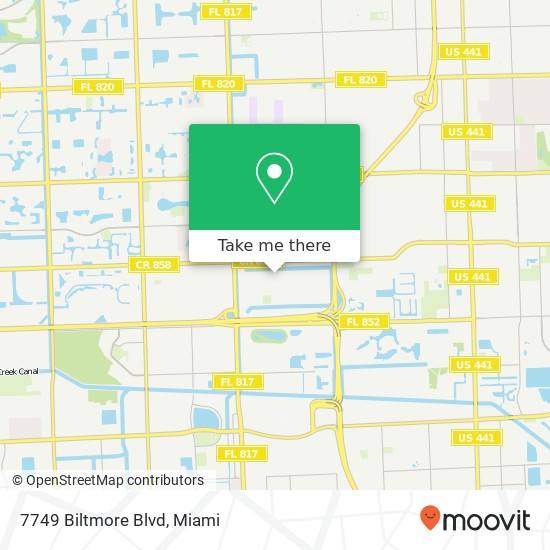 Mapa de 7749 Biltmore Blvd