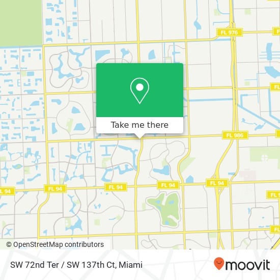 SW 72nd Ter / SW 137th Ct map