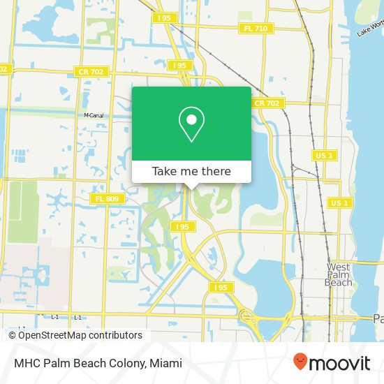 MHC Palm Beach Colony map