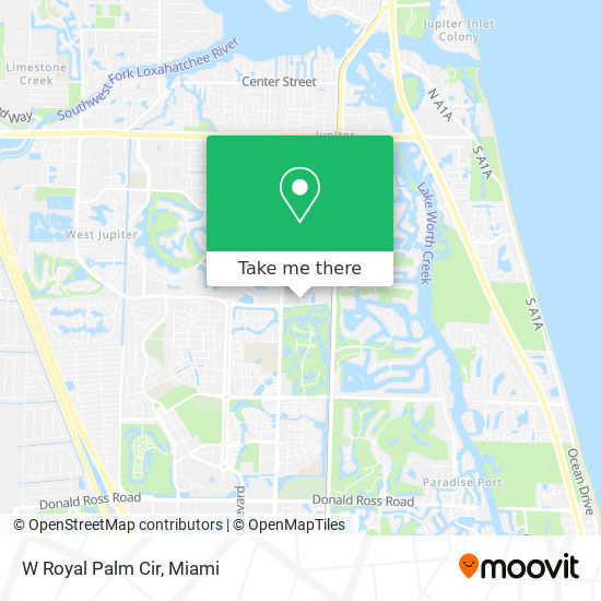 W Royal Palm Cir map