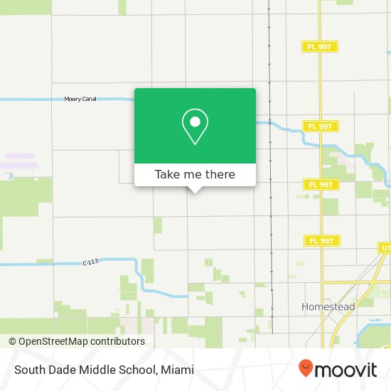 Mapa de South Dade Middle School