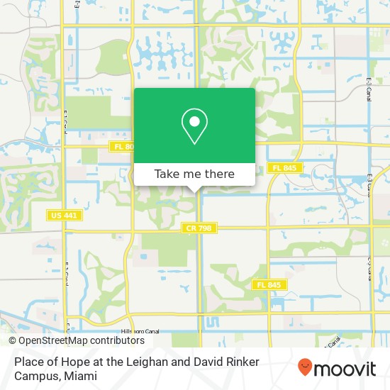 Place of Hope at the Leighan and David Rinker Campus map