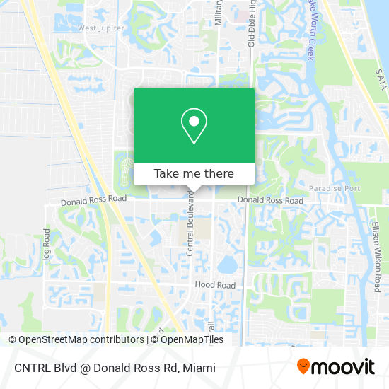 CNTRL Blvd @ Donald Ross Rd map