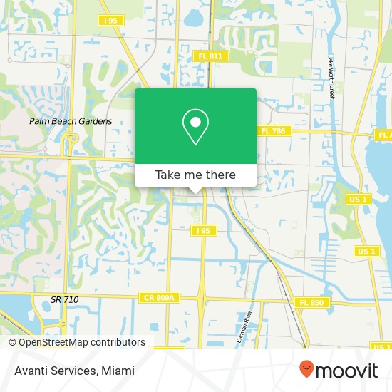Avanti Services map