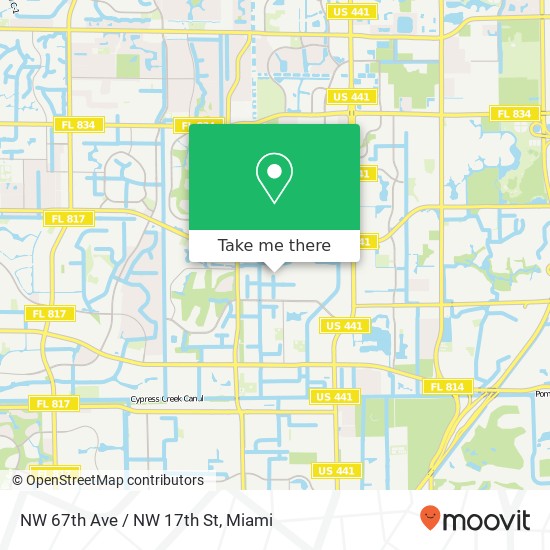 Mapa de NW 67th Ave / NW 17th St