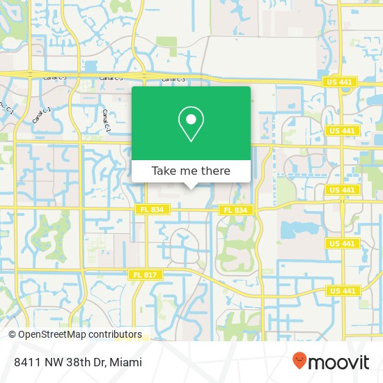 8411 NW 38th Dr map