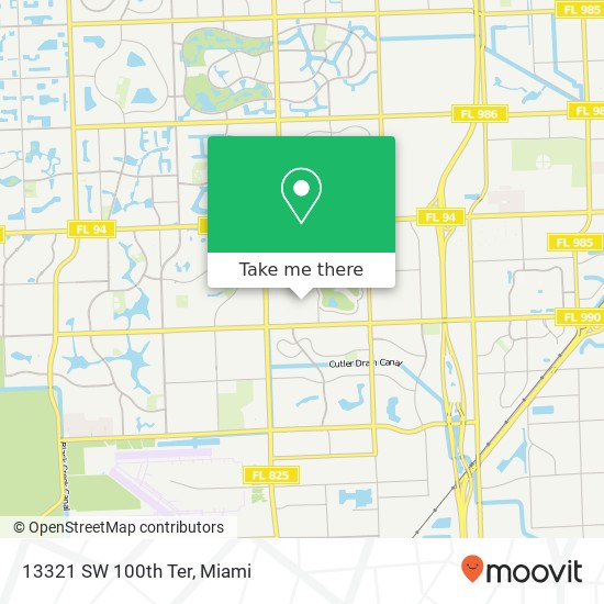 13321 SW 100th Ter map