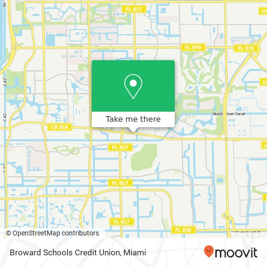 Mapa de Broward Schools Credit Union