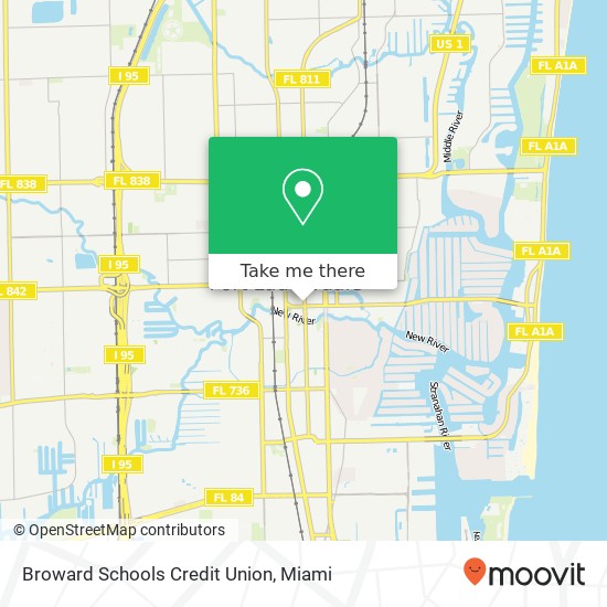 Mapa de Broward Schools Credit Union