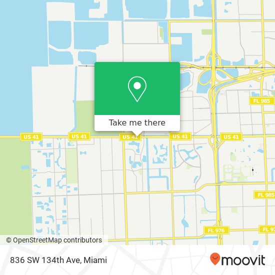 Mapa de 836 SW 134th Ave