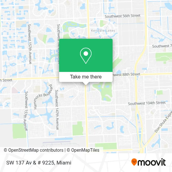 SW 137 Av & # 9225 map