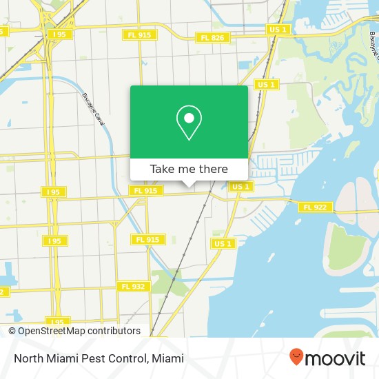 North Miami Pest Control map