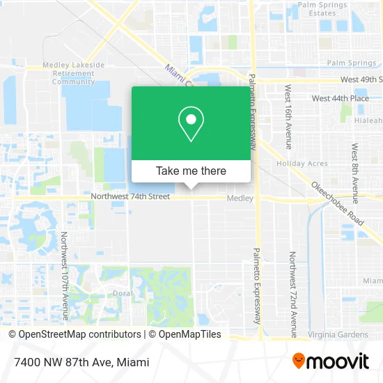 7400 NW 87th Ave map