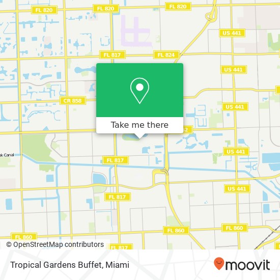 Tropical Gardens Buffet map