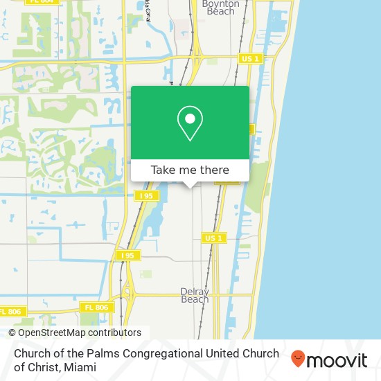 Church of the Palms Congregational United Church of Christ map