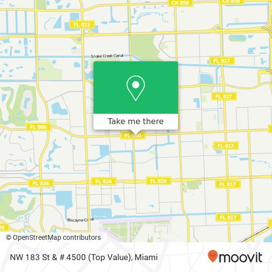 NW 183 St & # 4500 (Top Value) map
