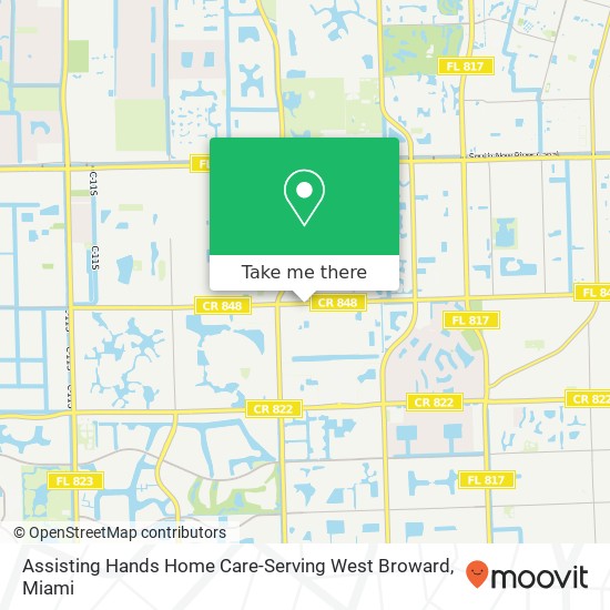 Assisting Hands Home Care-Serving West Broward map