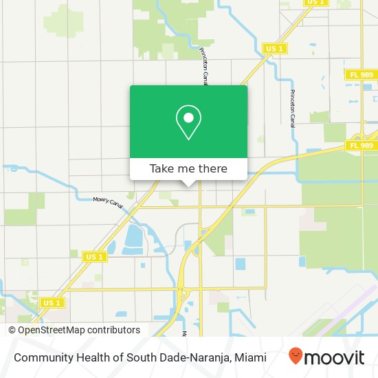 Mapa de Community Health of South Dade-Naranja