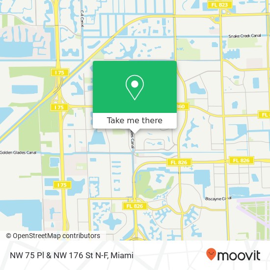 NW 75 Pl & NW 176 St N-F map