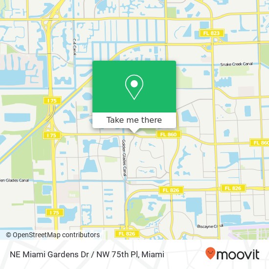 Mapa de NE Miami Gardens Dr / NW 75th Pl