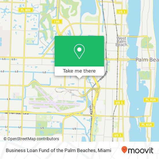 Business Loan Fund of the Palm Beaches map