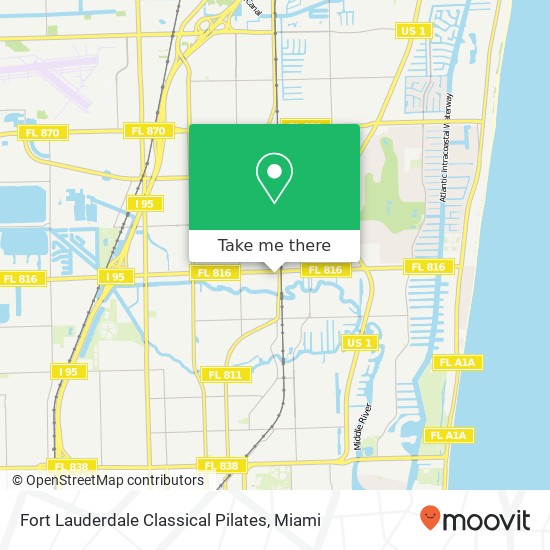Fort Lauderdale Classical Pilates map