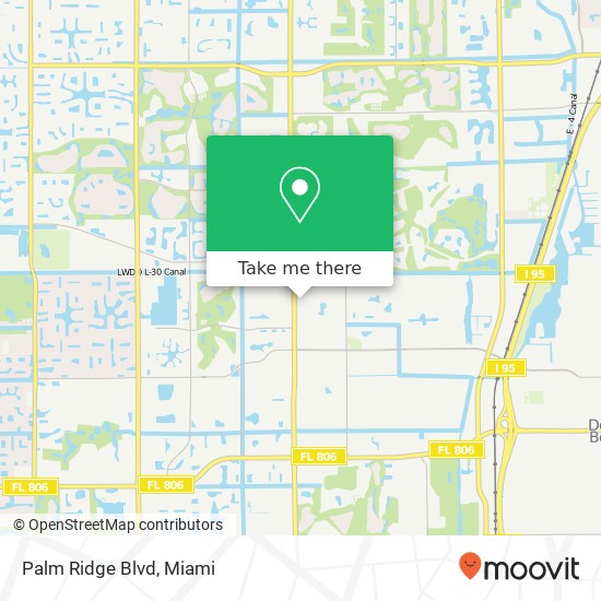 Palm Ridge Blvd map