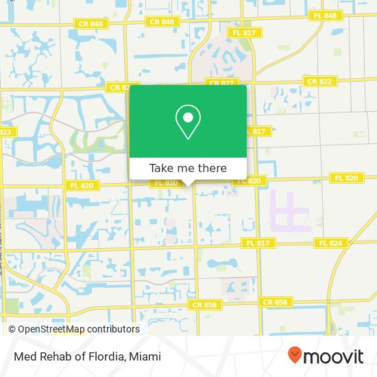 Med Rehab of Flordia map