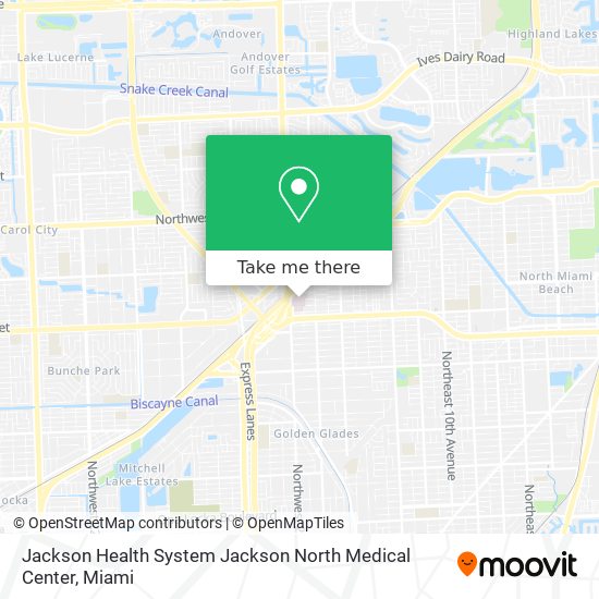 Jackson Health System Jackson North Medical Center map