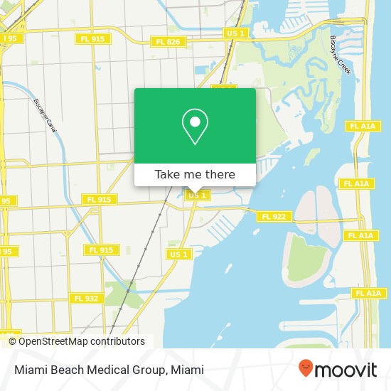 Mapa de Miami Beach Medical Group