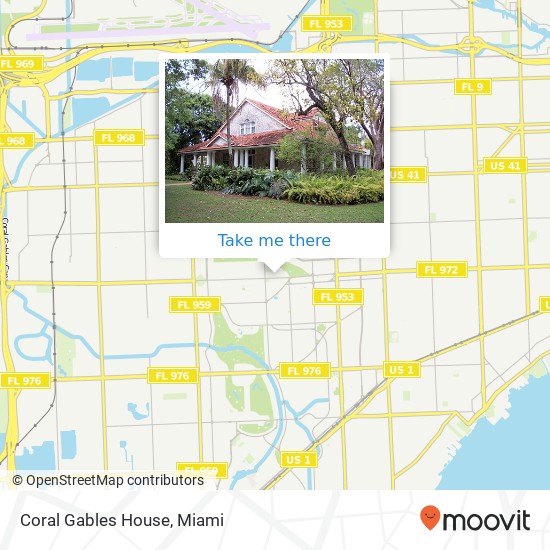Coral Gables House map