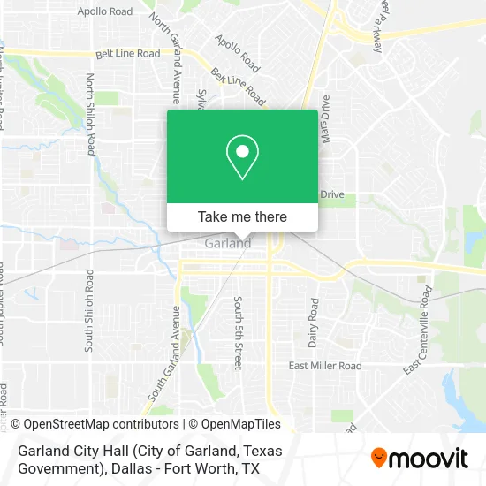 Garland City Hall (City of Garland, Texas Government) map