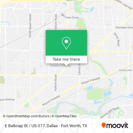 E Belknap St / US-377 map