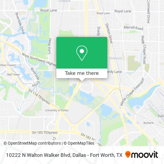 10222 N Walton Walker Blvd map