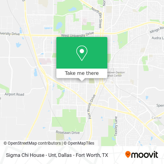 Sigma Chi House - Unt map