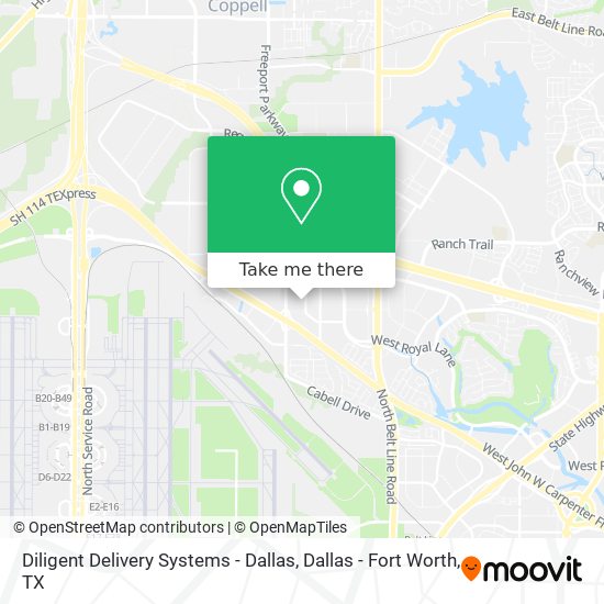 Mapa de Diligent Delivery Systems - Dallas