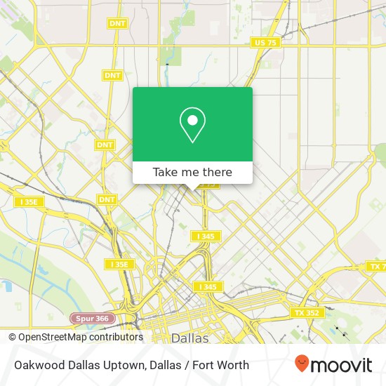Oakwood Dallas Uptown map