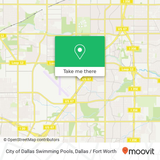 City of Dallas Swimming Pools map