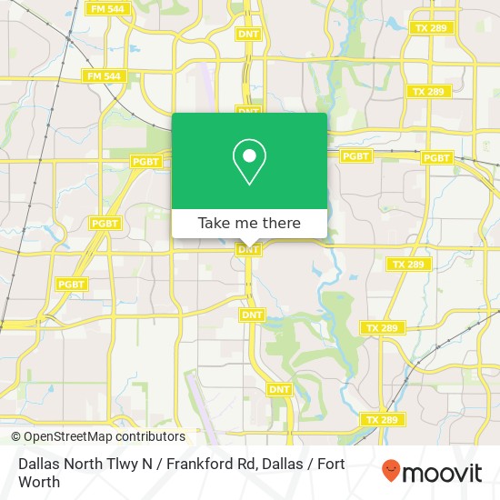 Dallas North Tlwy N / Frankford Rd map
