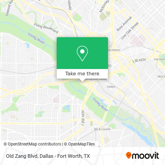 Old Zang Blvd map